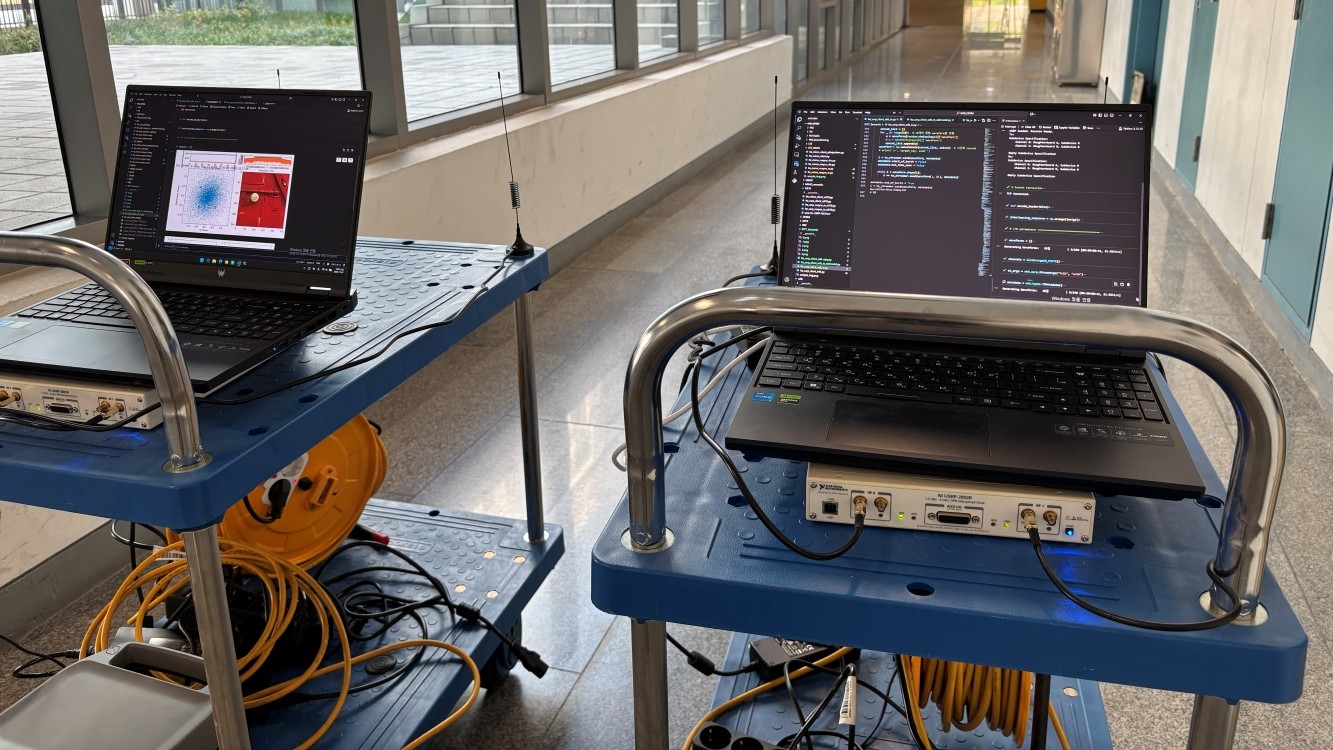 Over-the-air testbed used for waveform abstraction experiments